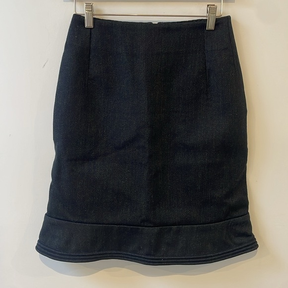 Marni wool skirt XS (38) short peplum dark gray zipper Italian high waisted - Picture 7 of 12